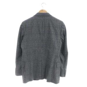 POLO RALPH LAUREN グレンチェックテーラードジャケット 3B 背抜き ウール 6 ライトグレー 黒 青