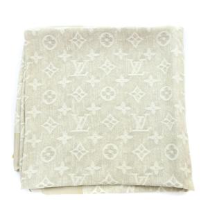LOUIS VUITTON モノグラム シルク ストール べージュ