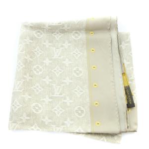 LOUIS VUITTON モノグラム シルク ストール べージュ