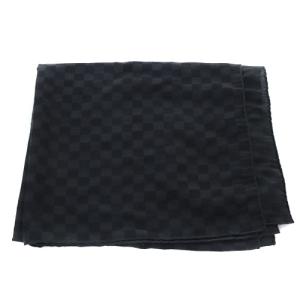 LOUIS VUITTON ダミエ ストール カシミヤ シルク ブラック