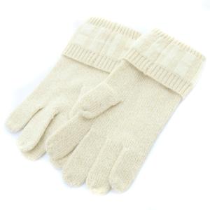 HERMES マルジェラ期 Hロゴ カシミヤ ニット 手袋 SM べージュ