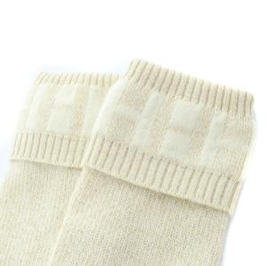 HERMES マルジェラ期 Hロゴ カシミヤ ニット 手袋 SM べージュ