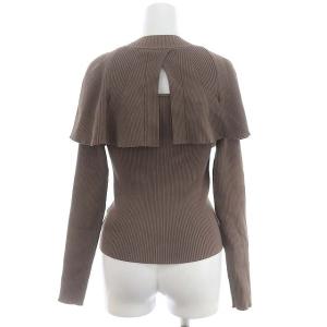 SNIDEL 22AW Sustainable 2wayケープニットプルオーバー カットソー 長袖 ボトルネック F モカ