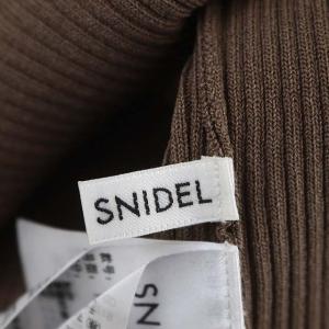 SNIDEL 22AW Sustainable 2wayケープニットプルオーバー カットソー 長袖 ボトルネック F モカ