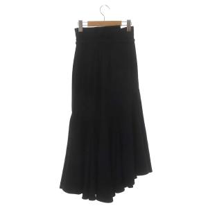 SNIDEL 23AW ベルテッドヘムフレアスカート マーメイドスカート ロング 0 黒 ブラック