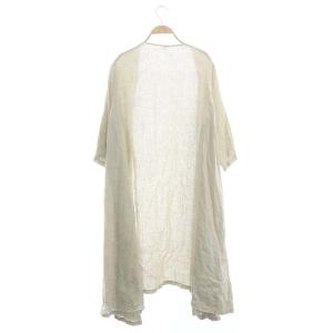 fog linen work リネン ガウン カーディガン ロング L グレー