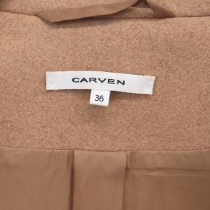 CARVEN ロングコート アウター ウール 36 ピンクベージュ