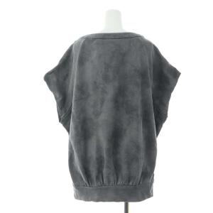 Grace Class 22AW ドロップラグラン裏毛トップ トップス カットソー フレンチスリーブ チュニック丈 フロントレースアップ 36 グレー