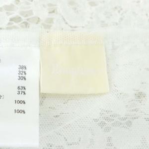 Diagram GRACE CONTINENTAL 22SS レースロゴトップス カットソー 半袖 36 白 黒 ホワイト ブラック