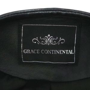 GRACE CONTINENTAL サイドベルトライダースジャケット レザー 羊革 36 黒 ブラック