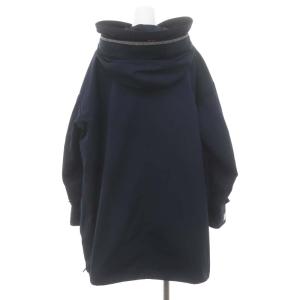Max Mara The Cube.サイドジップ フードジャケット ビーズ USA4 紺