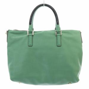 ANYA HINDMARCH HUXLEY タッセル ハンドバッグ ショルダーバッグ 2way レザー 緑 グリーン