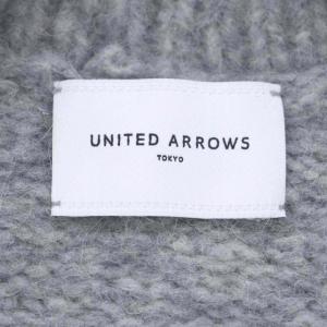 UNITED ARROWS 23AW FLUFFY Vネック カーディガン アルパカ混 ウール混 前開き 長袖 F グレー 1528-106-0326