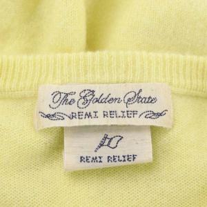 REMI RELIEF カシミヤプルオーバーニット クルーネック M 黄 イエロー SH