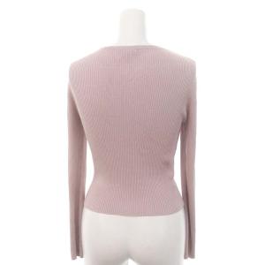 TOCCA シルク リブニット カーディガン 長袖 XS スモークピンク