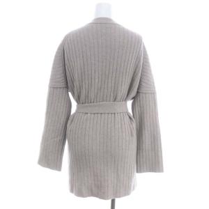 Deuxieme Classe CARIAGGI Rib カーディガン ニット 長袖 ベルト付き カシミヤ グレージュ