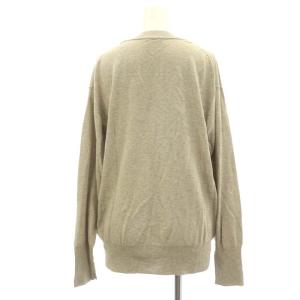 IENA 22SS コットン麻 Vネックカーディガン ニット 長袖 薄手 ベージュ