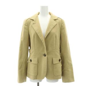 テーラードジャケット 1B 総裏地 微起毛 40 カーキベージュ