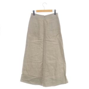 MADISONBLUE リネン スカート ロング マキシ丈 台形 02 ベージュ