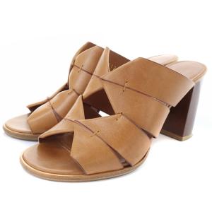 レザー ミュール サンダル 6.5C 24cm 茶色 ブラウン