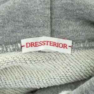DRESSTERIOR 吊り裏毛ライトプルオーバー パーカー 長袖 カンガルーポケット コットン グレー