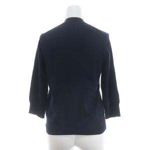 COMME des GARCONS COMME des GARCONS コムコム AD2017 ニット カーディガン 七分袖 コットン XS 濃紺 ネイビー