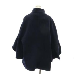 ANAYI 22AW ウールナイロンリバーケープコート 36 ネイビー