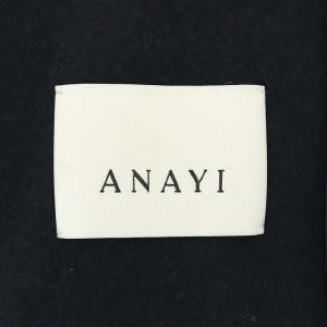 ANAYI 22AW ウールナイロンリバーケープコート 36 ネイビー