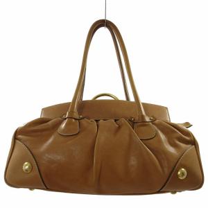 DOLCE&GABBANA トートバッグ ショルダーバッグ レザー 裏地 ヒョウ柄 茶色 ブラウン系 0411