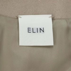 ELIN STUDIOUS 別注 ボリュームスリーブウールコート ノーカラー ロング アウター リボンベルト付き 36 ベージュ