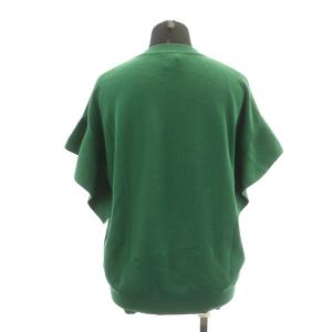 Spick&Span 21SS COOLフレアフレンチスリーブプルオーバー ニット カットソー 半袖 クルーネック 緑 グリーン