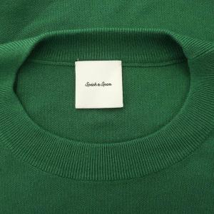 Spick&Span 21SS COOLフレアフレンチスリーブプルオーバー ニット カットソー 半袖 クルーネック 緑 グリーン