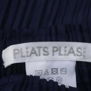 PLEATS PLEASE ISSEY MIYAKE 23SS THICKER BOTTOMS 1 変形プリーツパンツ L ネイビー
