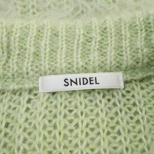 SNIDEL 22AW モヘアカーデミニワンピース ニット 長袖 F ミントグリーン