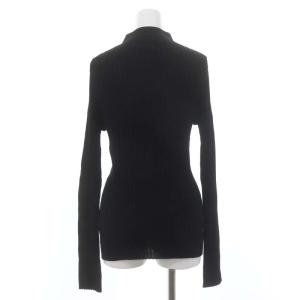 EVERYDAY I LIKE 23SS ポロシャツニットカーディガン 長袖 リブ 黒 ブラック