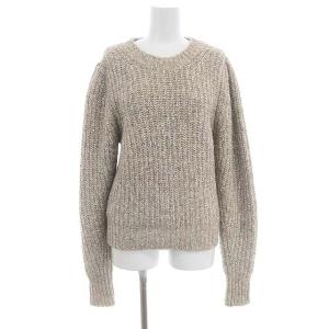 PLEANE パフスリーブプルオーバー ニット セーター 長袖 36 ベージュ