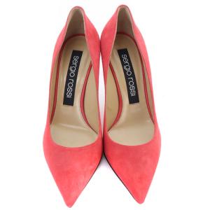 Sergio Rossi スエード ポインテッドトゥ パンプス 38 ピンク A43841