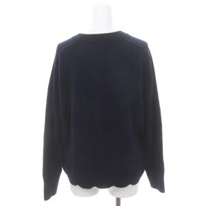 Plage 22AW セットアップ 上下 スーパーファインウールカシミヤスカラニット セーター 長袖 フレアスカート ロング 紺 ネイビー