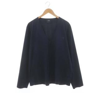 TECH LOUNGE CARDIGAN カーディガン 長袖 Vネック XL 紺 ネイビー NT11961