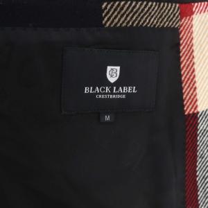 BLACK LABEL CRESTBRIDGE テーラードジャケット シングル 2B 総裏地 チェック ウール M 赤 レッド 黒 ブラック