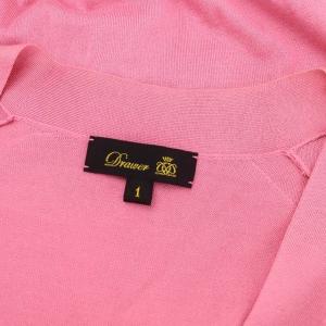 Drawer 18Gコットンシルクカーディガン ニット Vネック 長袖 1 ピンク