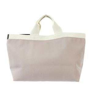 Hervé Chapelier 705GPトートバッグ コーテッドキャンバス スクエアトート A4サイズ レザー パープル