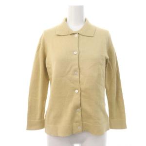 襟付きカーディガン ニット 長袖 2 マスタードイエロー