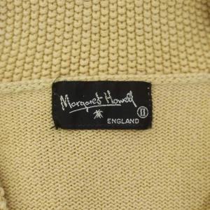 MARGARET HOWELL 襟付きカーディガン ニット 長袖 2 マスタードイエロー
