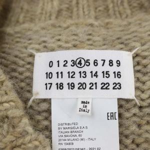 Martin Margiela 4 21AW ボタニカル ダイ タバード ニット ベスト プルオーバー S ベージュ