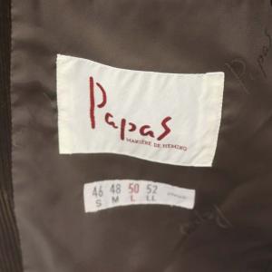 Papas コーデュロイ ジャケット 3B 50L ダークブラウン