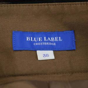 BLUE LABEL CRESTBRIDGE チェック フレアスカート ひざ丈 ウール 38 マルチカラー 55S26-816-17