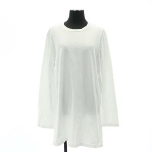 コットン ロングスリーブカットソー Tシャツ 長袖 38 白 ホワイト
