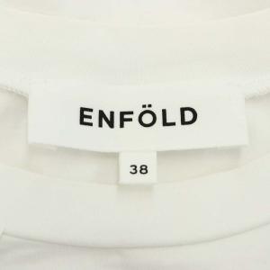 ENFOLD コットン ロングスリーブカットソー Tシャツ 長袖 38 白 ホワイト