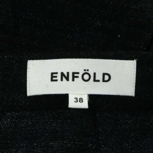 ENFOLD アシンメトリースカート ロング フレア ウール混 38 黒 ブラック